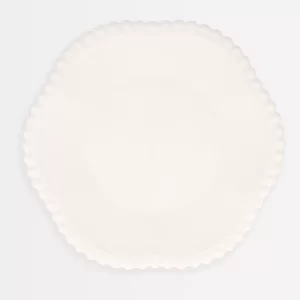 Plato Grande con Borde Color Crema