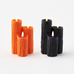 Velas Negras o Naranjas con Llama