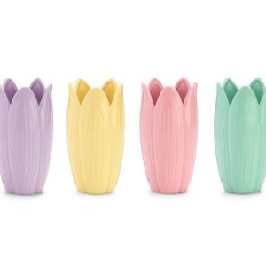 Jarrón Cerámica Tulipán 4 Colores