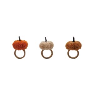 Anillo De Servilleta De Calabaza De Yute (3 Colores)