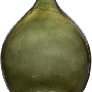 Jarrón de Cristal Verde