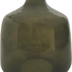 Jarrón de Cristal Verde