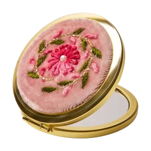 Espejo Bordado Rosa