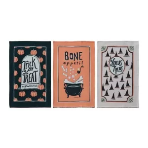 Paño de Cocina de Algodón con Tema de Halloween