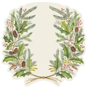 Individuales de Papel Ramitas Navideñas