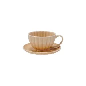 Taza y Platillo Plisado