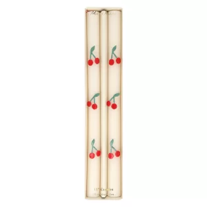 Velas Con Estampados De Cerezas