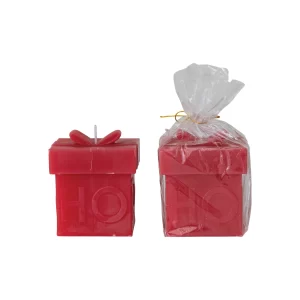 Vela Roja en Forma de Regalo