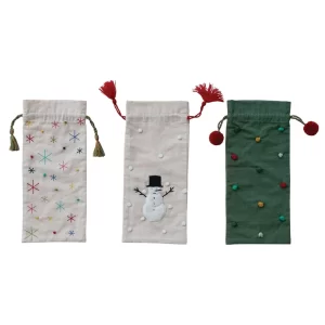Bolsa Para Vino Bordada