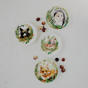 Plato de cerámica de Animales